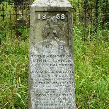FRISBY Minnie Louisa -1868 :: FRISBY George Agustus 1872-1874