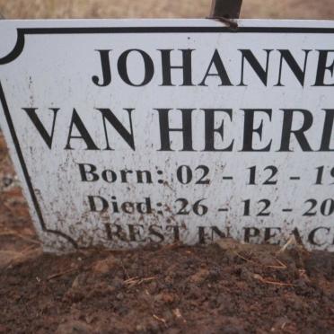 HEERDEN Johannes, van 1953-2016
