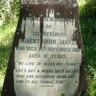 JARVIS Robert John -1886