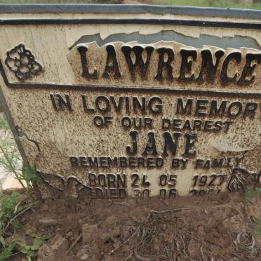 LAWRENCE Jane 1927-2004
