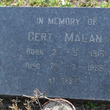 MALAN Gert 1915-1959