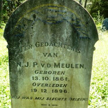 MEULEN N.J.P., v.d. 1861-1896