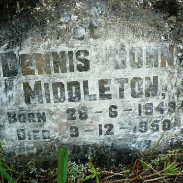 MIDDLETON Dennis John 1949-1950