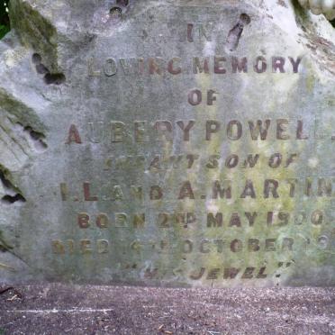 MARTIN Aubrey Powell 1900-1901