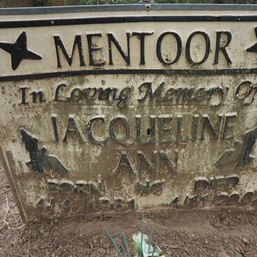 MENTOOR Jacqueline Ann 1981-2007