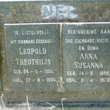 NEL Leopold Theothilis 1900-1966 &amp; Anna Susanna 1898-1973