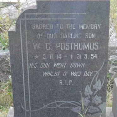 POSTHUMUS W.G 1914-1954