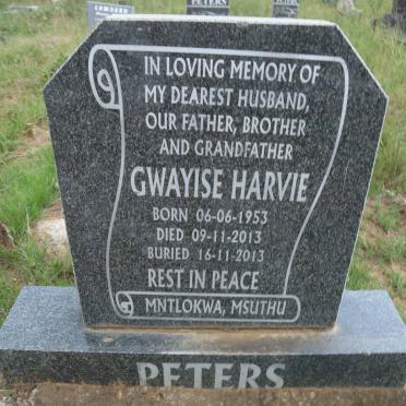 PETERS Gwayise Harvie 1953-2013