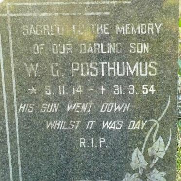 POSTHUMUS W.G. 1914-1954