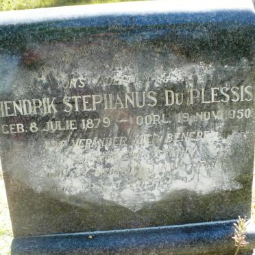 PLESSIS Hendrik Stephanus, du 1879-1950