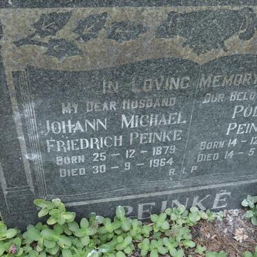 PEINKE Johann Michael Friedrich 1879-1964 &amp; Polly 1887-1974