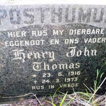 POSTHUMUS Henry John Thomas 1916-1973