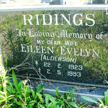 RIDINGS Eileen Evelyn nee ALDERSON 1923-1993