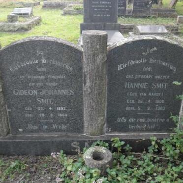 SMIT Gideon Johannes 1897-1963 &amp; Hannie VAN AARDT 1900-1983