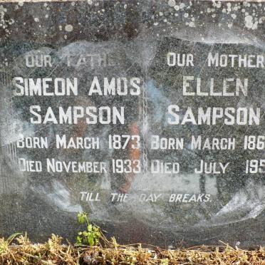 SAMPSON Simeon Amos 1873-1933 &amp; Ellen 1867-1951