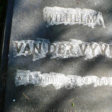 VYVER Wilhelm, van der 1900-1980