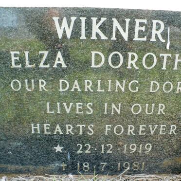 WIKNER Elza Dorothy 1919-1981