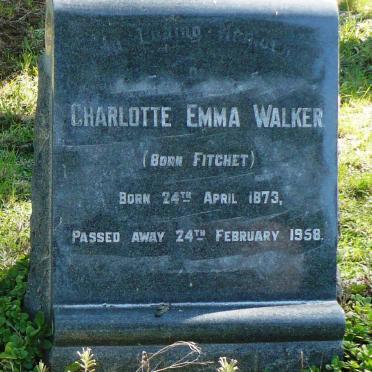 WALKER Charlotte Emma nee FITCHET 1873-1958