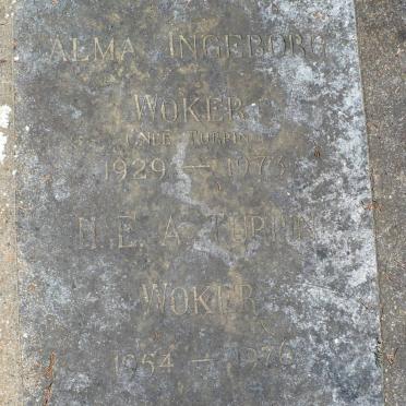 WOKER Alma Ingeborg nee TURPIN 1929-1973 :: WOKER H.E.A. nee TURPIN 1954-1976