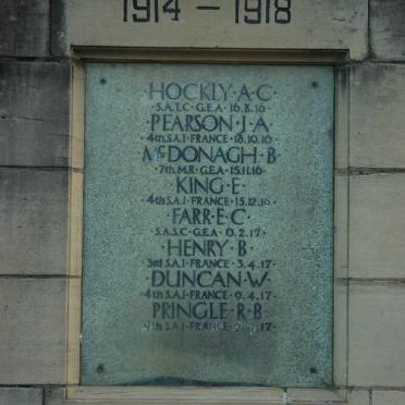04. List of names on the Bedford War Memorial