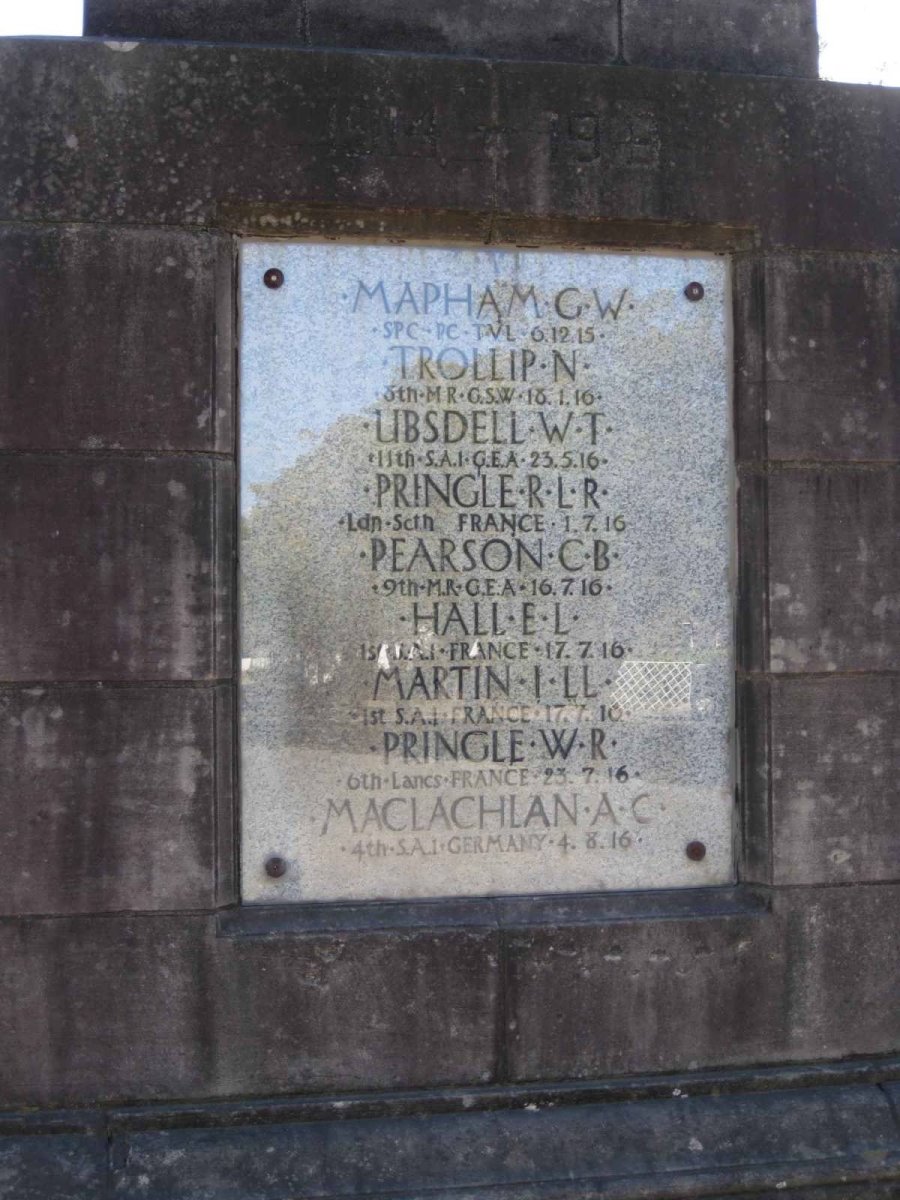 05. List of names on the Bedford War Memorial