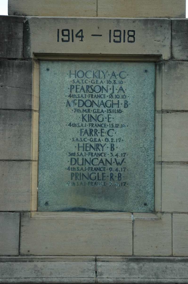 04. List of names on the Bedford War Memorial