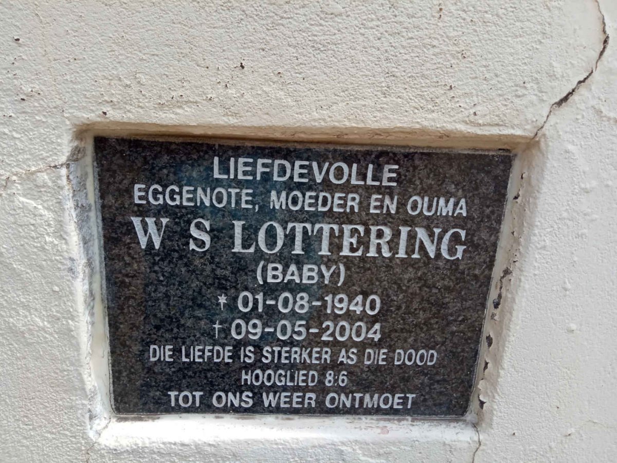 LOTTERING W.S. 1940-2004