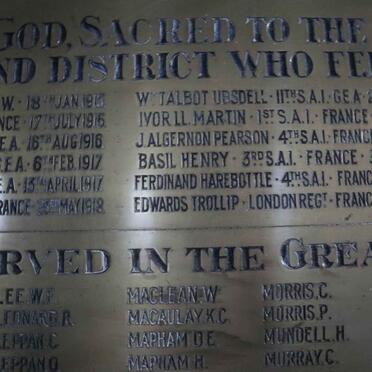 2. The Great War Memorial 1914-1919