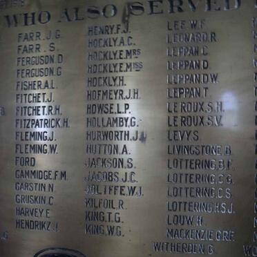 07. The Great War Memorial 1914-1919 - Those who served