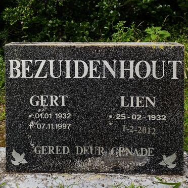 BEZUIDENHOUT Gert 1932-1997 &amp; Lien 1932-2012
