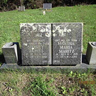 HISCOCK Sidney James 1921-1995 &amp; Martha Maria MARITZ 1921-2001