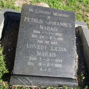 MARAIS Petrus Johannes 1895-1981 &amp; Lovedy Lilian 1894-1986