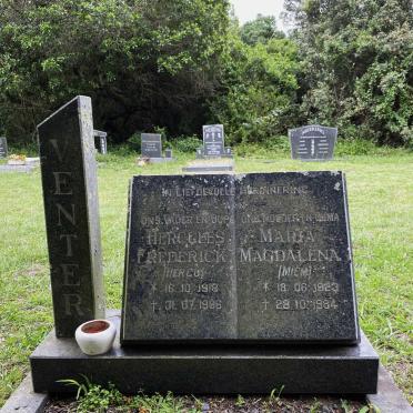VENTER Hercules Frederick 1918-1996 &amp; Maria Magdalena 1923-1984