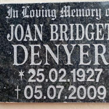 DENYER Joan Bridget 1927-2009