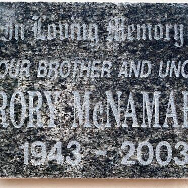 MCNAMARA Rory 1943-2003