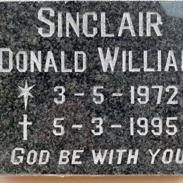 SINCLAIR Donald William 1972-1995