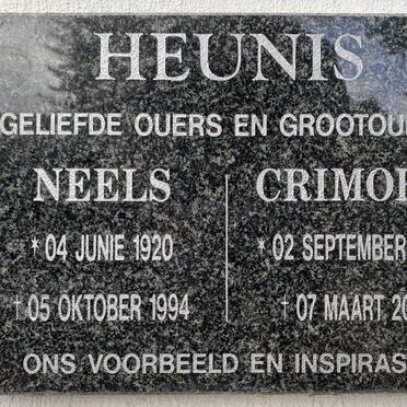 HEUNIS Neels 1920-1994 &amp; Crimora 1926-2017