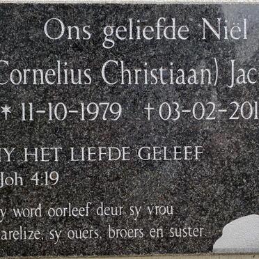 JACKSON Cornelius Christiaan 1979-2019