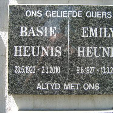 HEUNIS Basie 1923-2010 &amp; Emily 1927-2010