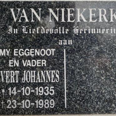 NIEKERK Evert Johannes, van 1935-1989