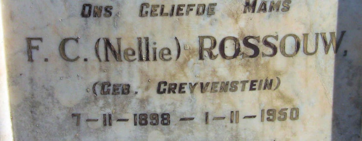 ROSSOUW F.C. nee GREYVENSTEIN 1898-1950