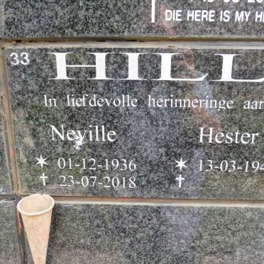 HILL Neville 1936-2018 &amp; Hester 1944-