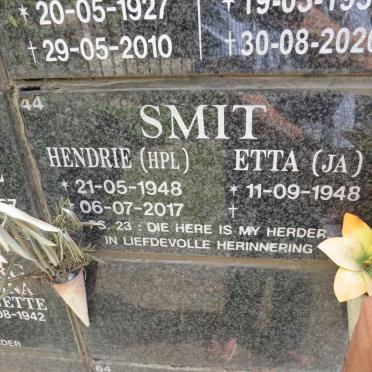 SMIT H.P.L. 1948-2017 &amp; J.A. 1948-