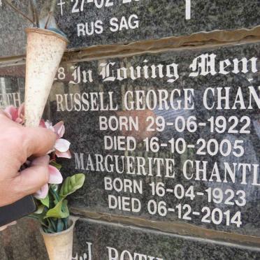 CHANTLER Russell George 1922-2005 &amp; Marguerite 1923-2014