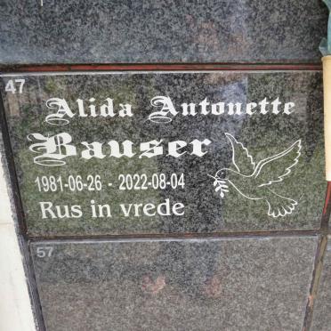 BAUSER Alida Antonette 1981-2022