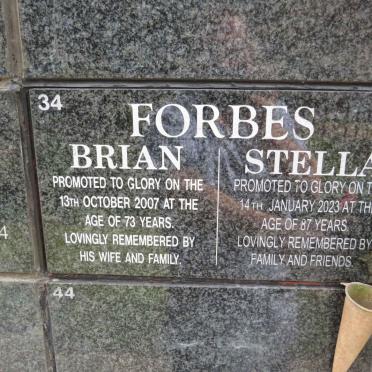 FORBES Brian -2007 &amp; Stella -2023