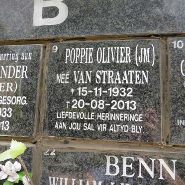 OLIVIER J.M. nee VAN STRAATEN 1932-2013