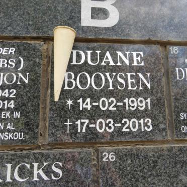 BOOYSEN Duane 1991-2013