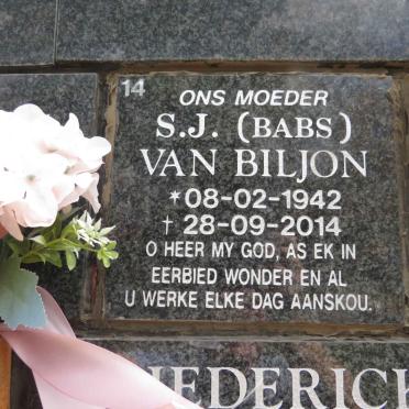 BILJON S.J., van 1942-2014