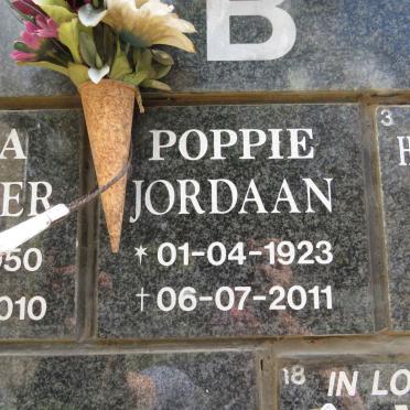 JORDAAN Poppie 1923-2011